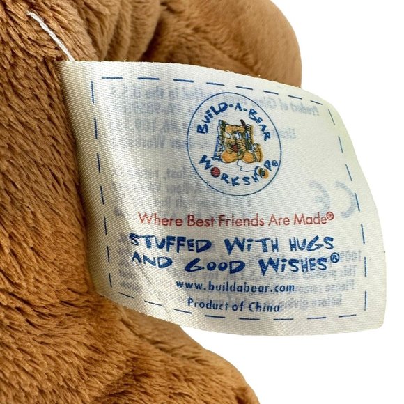 Build A Bear Puppy Dog Plush Velvet Hugs Brown Tan Soft Stuffed Animal Toy 12" - Picture 8 of 12